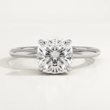 2.0 CT Cushion Cut Solitaire Lab-Grown Diamond Engagement Ring
