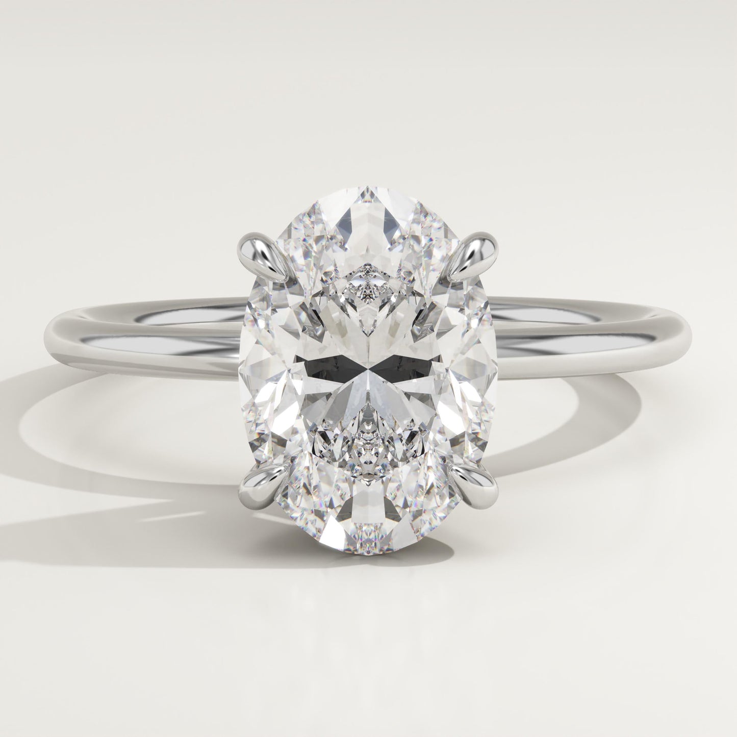 Oval Cut Solitaire Lab-Grown Diamond Engagement Ring
