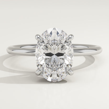 Oval Cut Solitaire Lab-Grown Diamond Engagement Ring