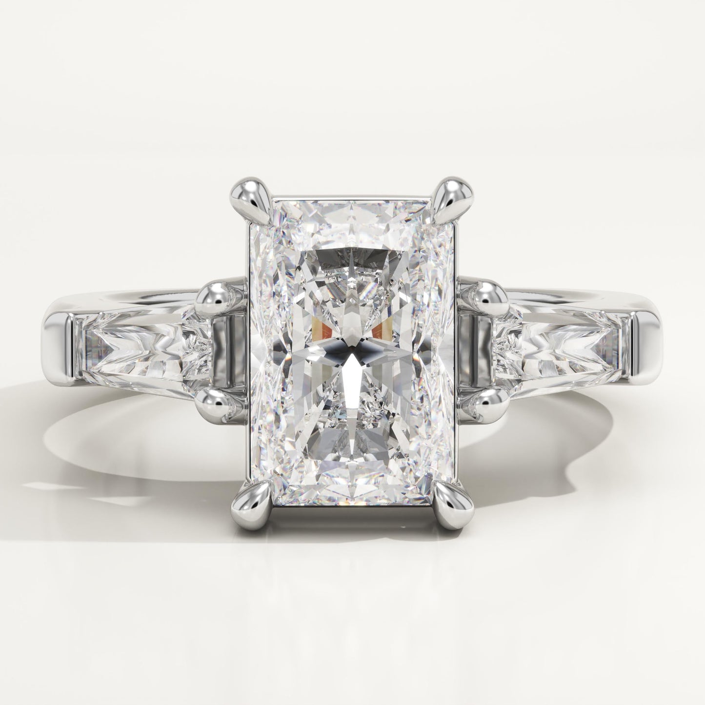 Radiant Cut Three Stone Lab-Grown Diamond Engagement Ring