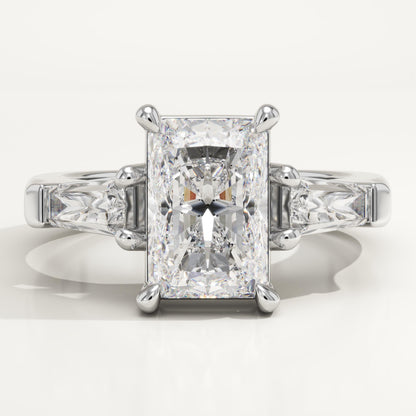 Radiant Cut Three Stone Lab-Grown Diamond Engagement Ring