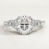 2.0 CT Oval Cut Cluster Lab-Grown Diamond Engagement Ring