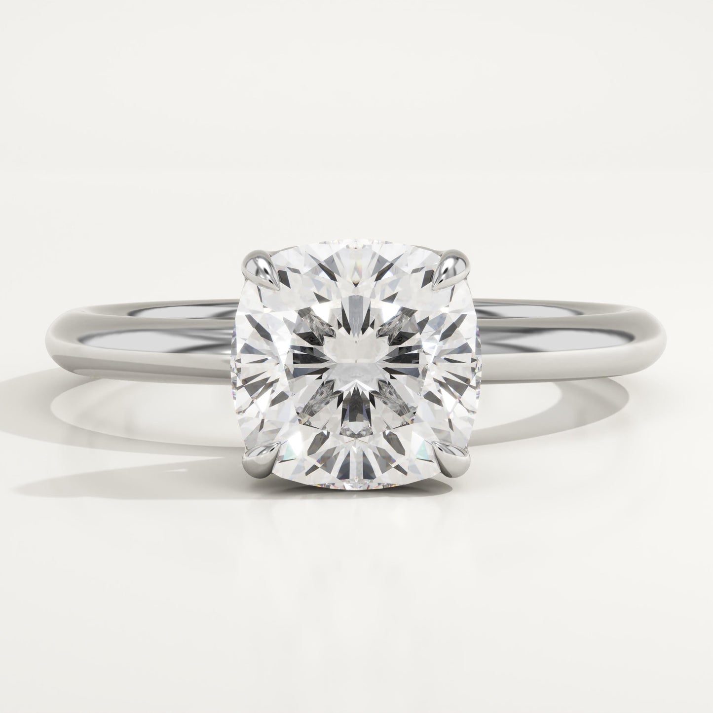 Cushion Cut Solitaire Lab-Grown Diamond Engagement Ring