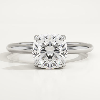 Cushion Cut Solitaire Lab-Grown Diamond Engagement Ring