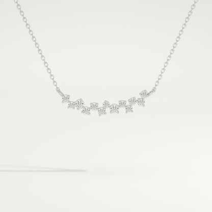 0.241 TCW Round Lab-Grown Diamond Charm Necklace