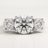 2.0 CT Round Cut Three Stone Lab-Grown Diamond Engagement Ring