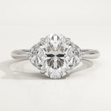 2.0 CT Oval Cut Three Stone Lab-Grown Diamond Engagement Ring