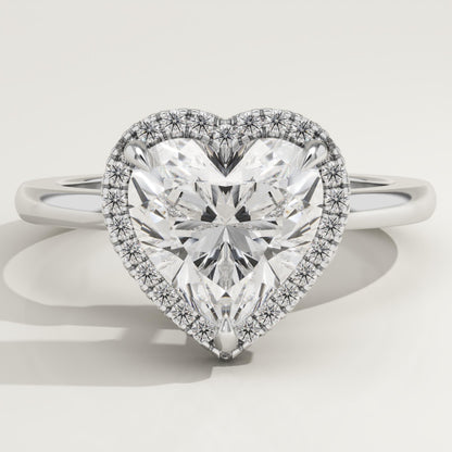 Heart Cut Halo Lab-Grown Diamond Engagement Ring