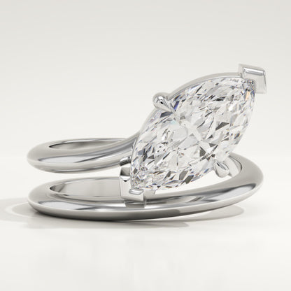 Marquise Cut Solitaire Lab-Grown Diamond Engagement Ring