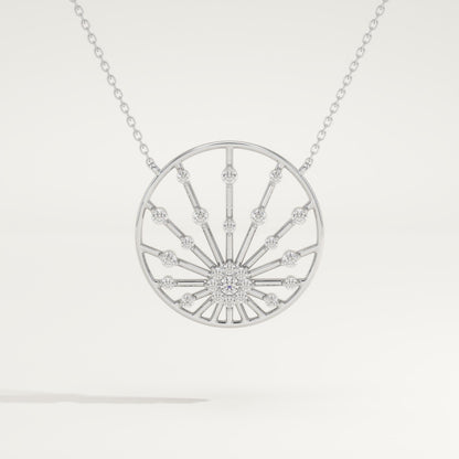 0.28 TCW Round Lab-Grown Diamond Charm Necklace