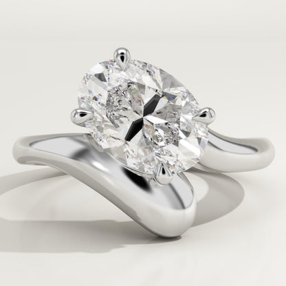 Oval Cut Solitaire Lab-Grown Diamond Engagement Ring