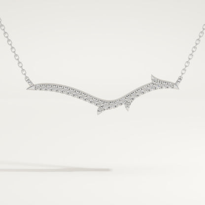 0.123 TCW Round Lab-Grown Diamond Nature Inspired Necklace