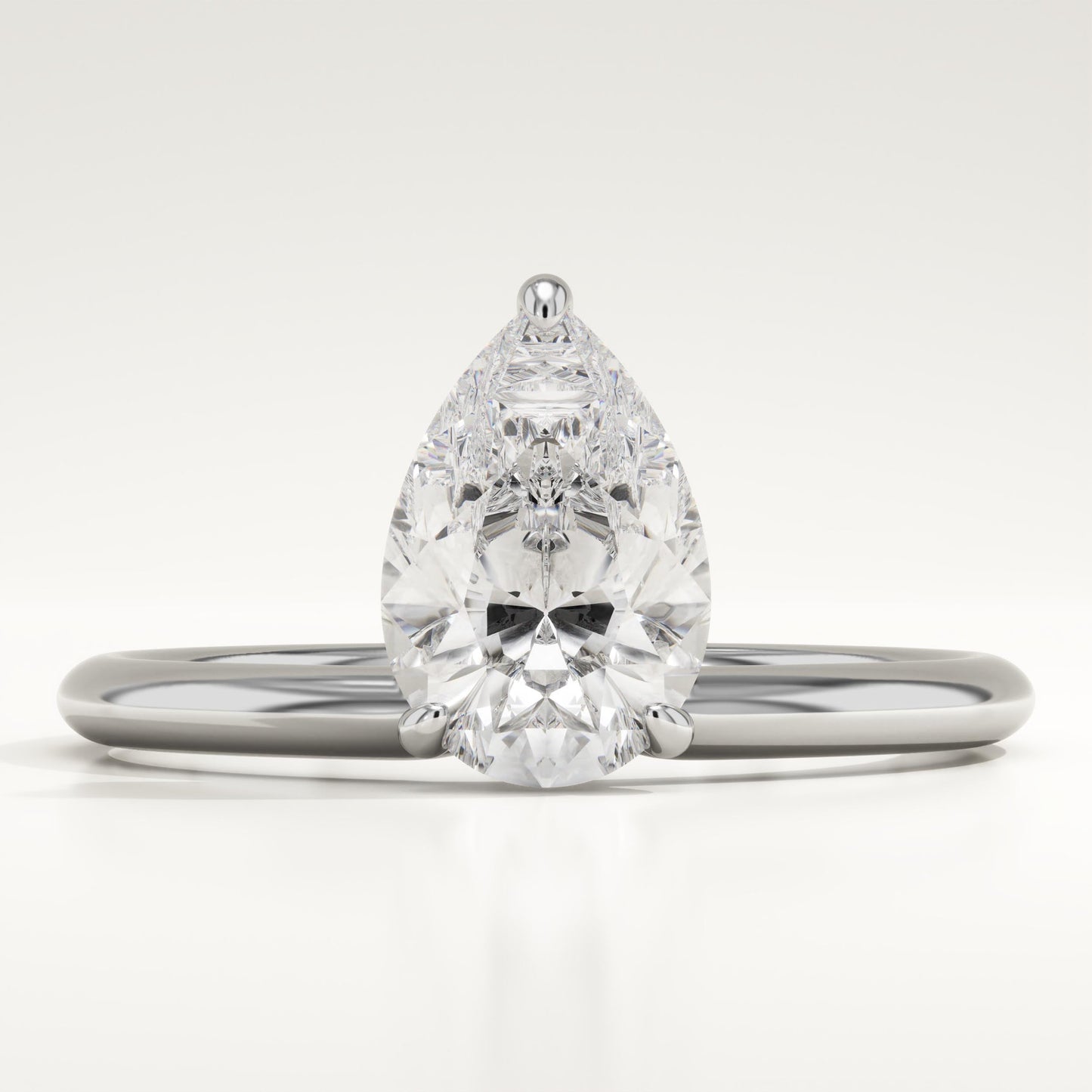 Pear Cut Solitaire Lab-Grown Diamond Engagement Ring