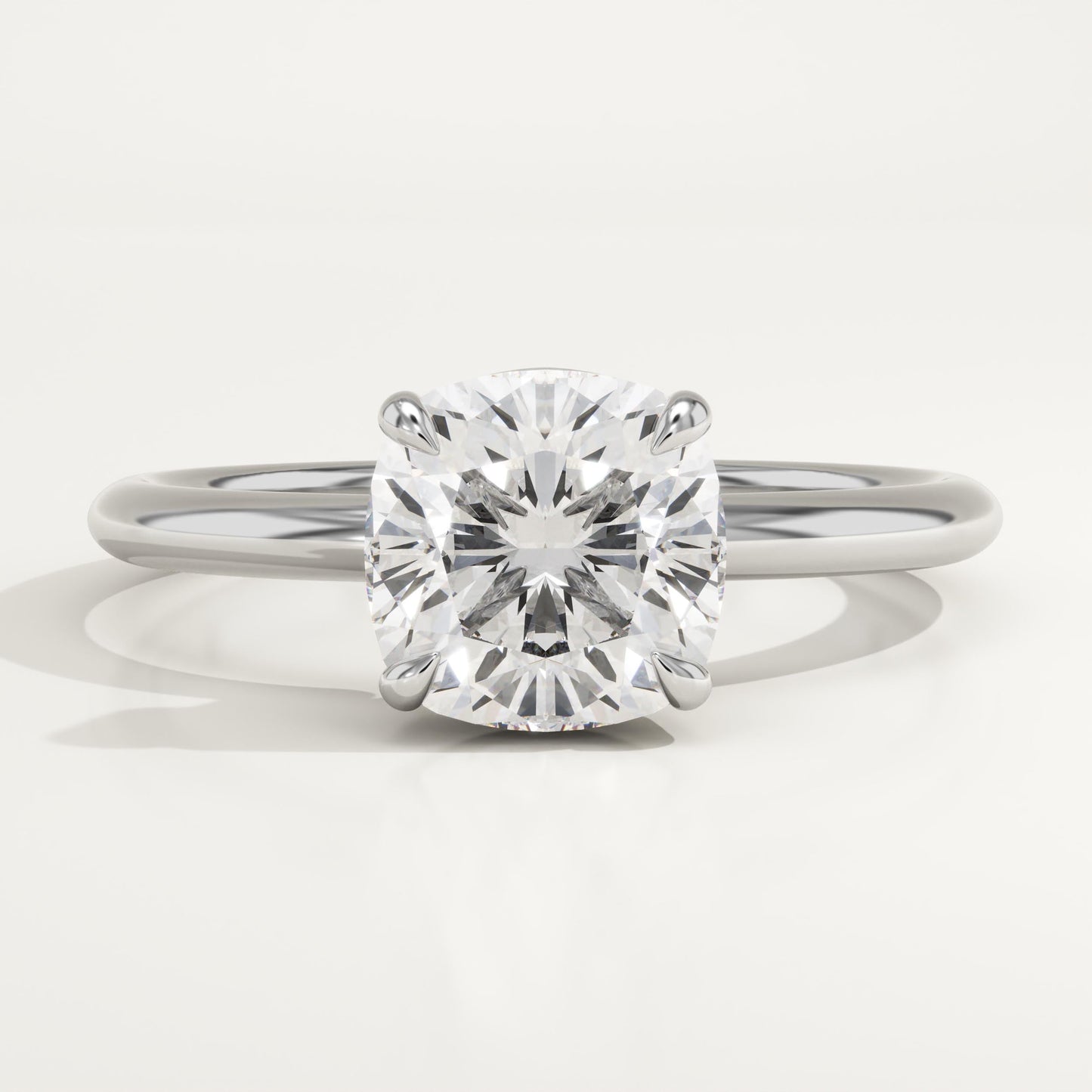 Cushion Cut Solitaire Lab-Grown Diamond Engagement Ring