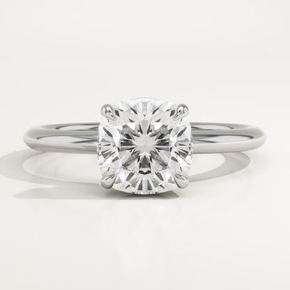 Cushion Cut Solitaire Lab-Grown Diamond Engagement Ring