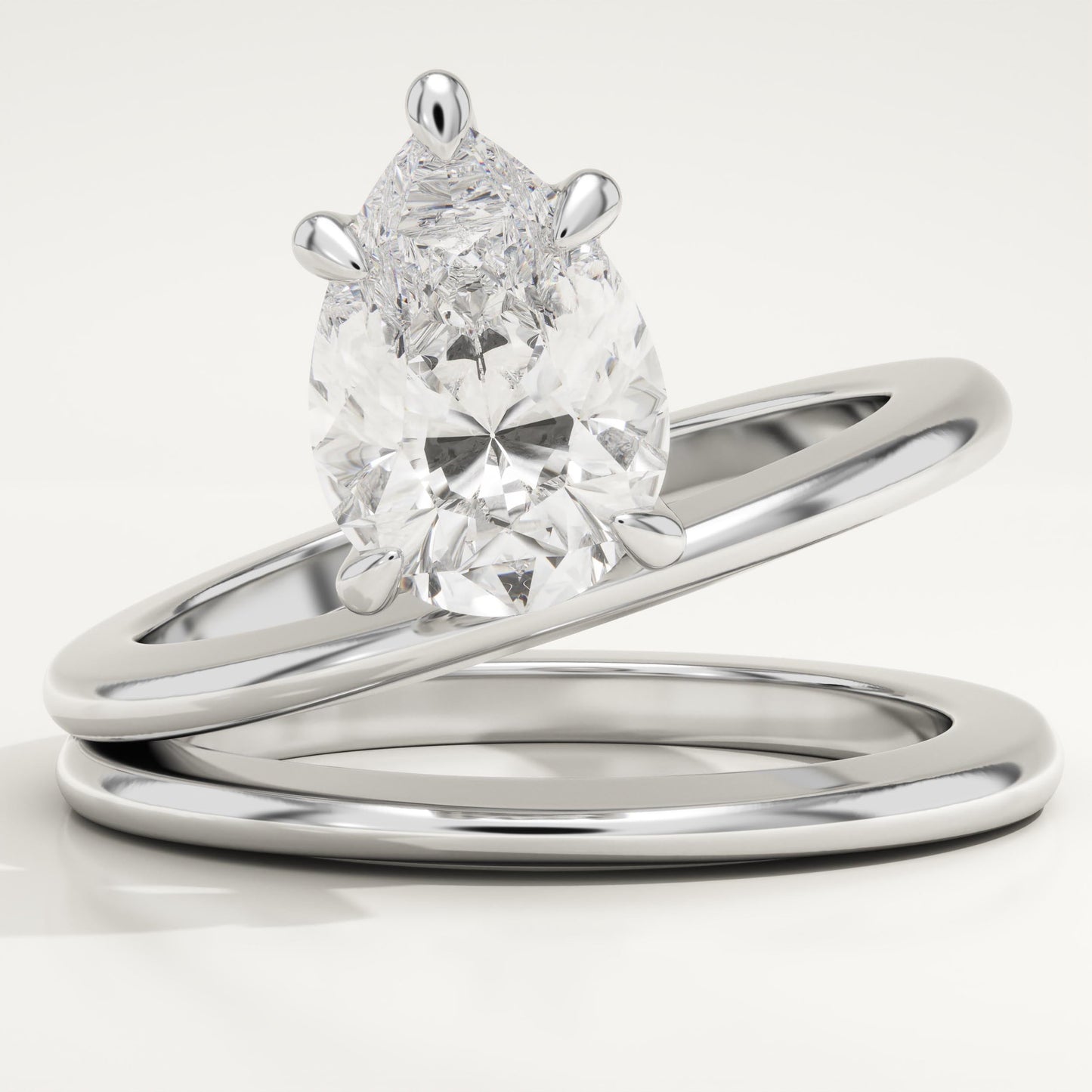 Pear Cut Solitaire Lab-Grown Diamond Engagement Ring