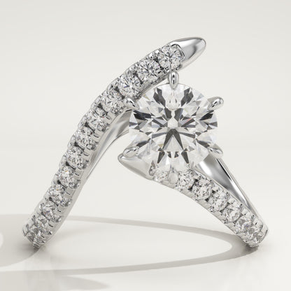 Round Cut Unique Lab-Grown Diamond Engagement Ring