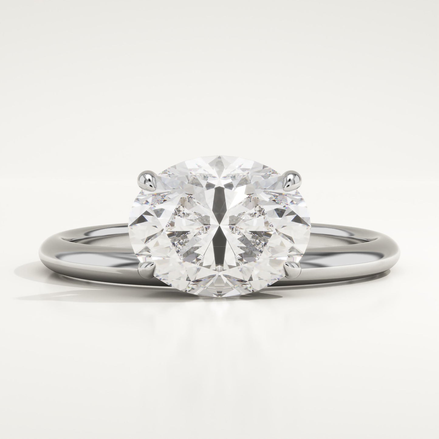 Oval Cut Solitaire Lab-Grown Diamond Engagement Ring