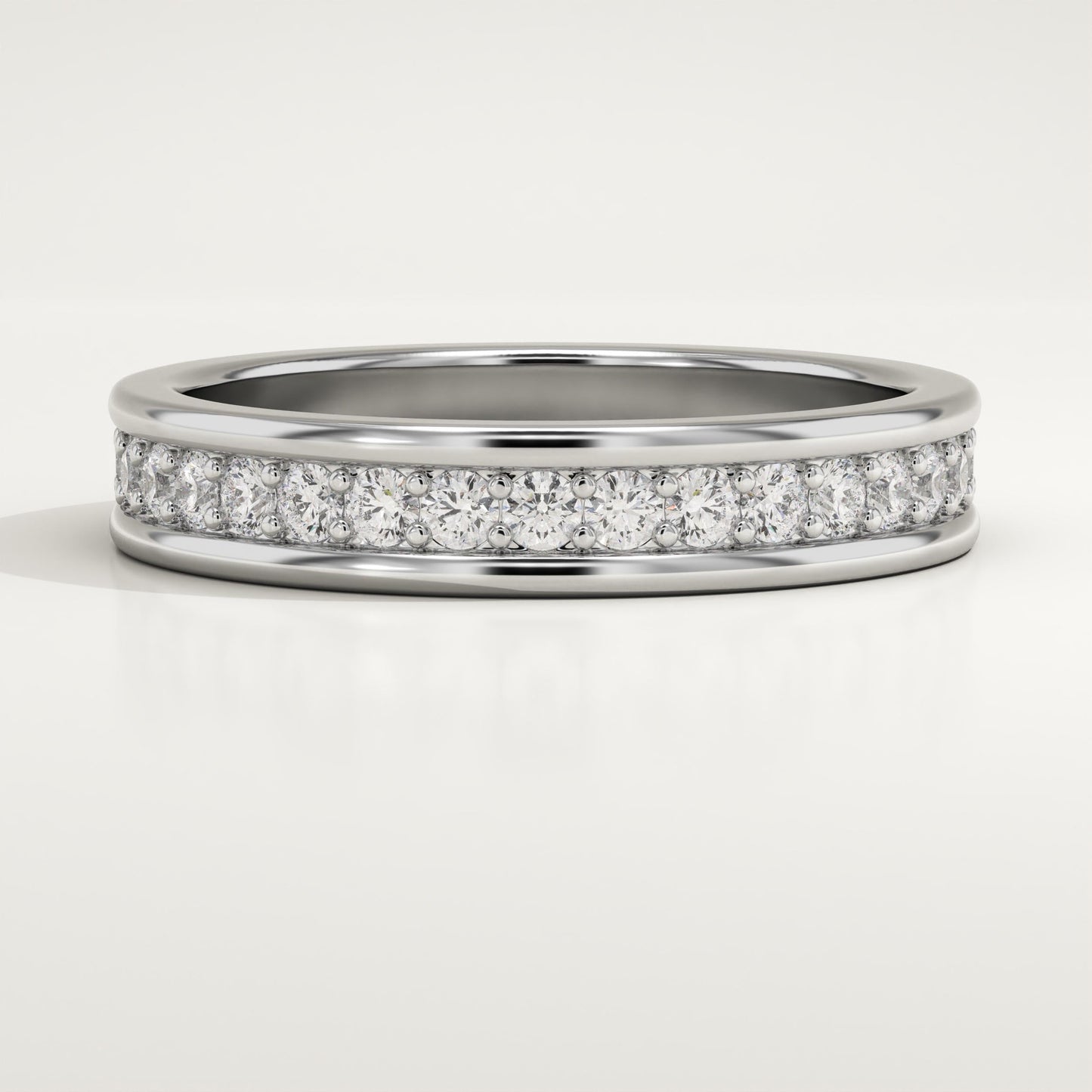 0.7 TCW Round Lab-Grown Diamond Full Eternity Wedding Band