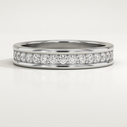 0.7 TCW Round Lab-Grown Diamond Full Eternity Wedding Band