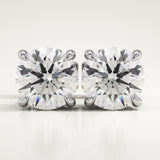 1 TCW Round Lab-Grown Diamond Stud Earrings