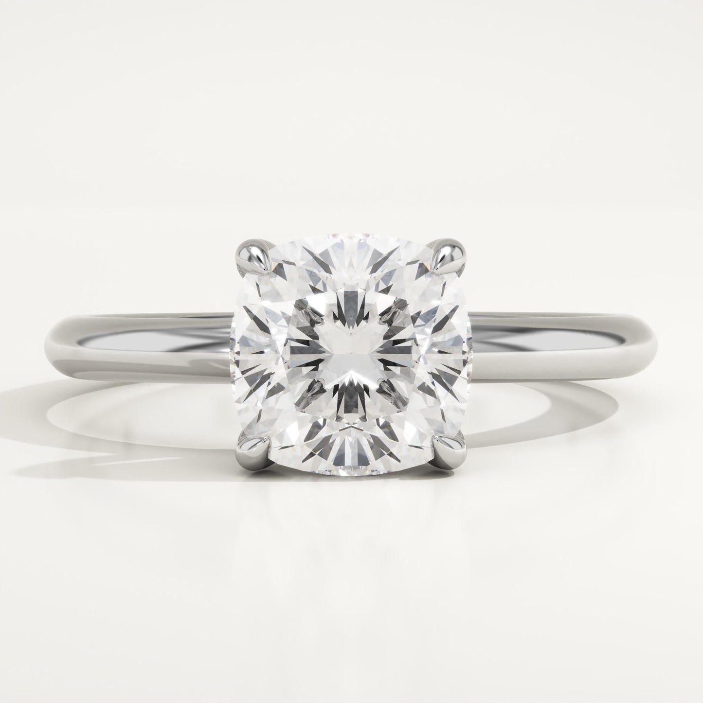 Cushion Cut Solitaire Lab-Grown Diamond Engagement Ring