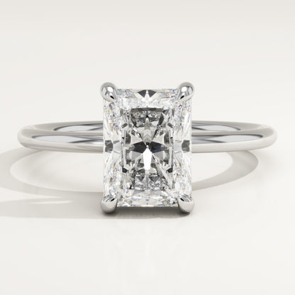 Radiant Cut Hidden Halo Lab-Grown Diamond Engagement Ring