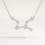 0.103 TCW Round Lab-Grown Diamond Virgo Constellation Necklace
