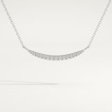 0.091 TCW Round Lab-Grown Diamond Smile Charm Necklace