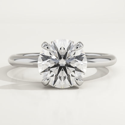 2 CT Round Cut Solitaire Moissanite Engagement Ring