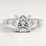 2.0 CT Cushion Cut Three Stone Lab-Grown Diamond Engagement Ring