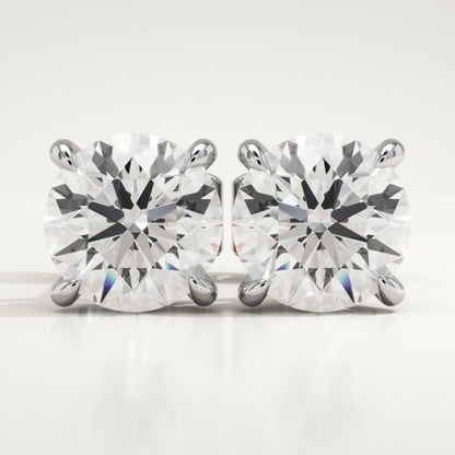 1 TCW Round Lab-Grown Diamond Stud Earrings