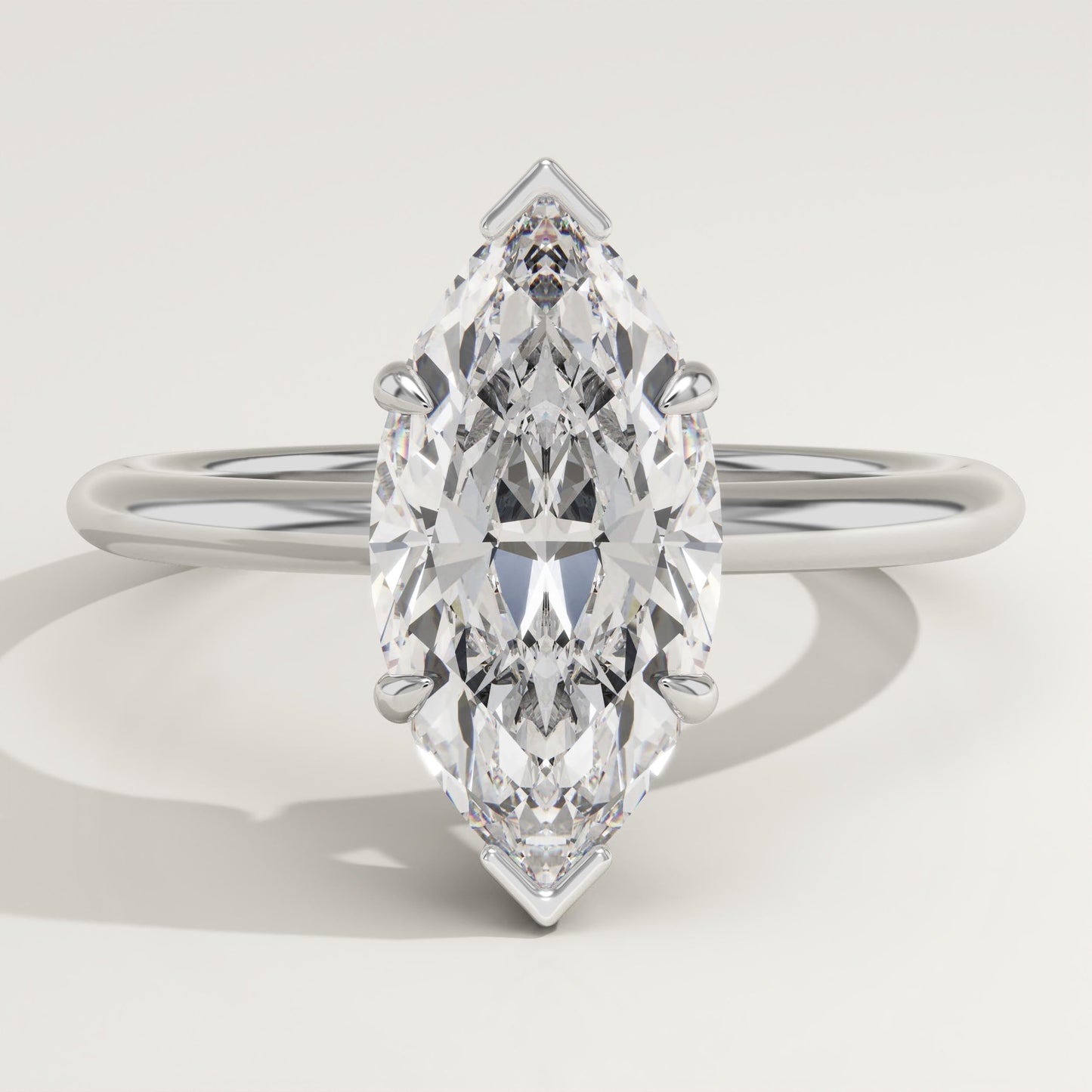 1.75 CT Marquise Cut Solitaire Moissanite Engagement Ring