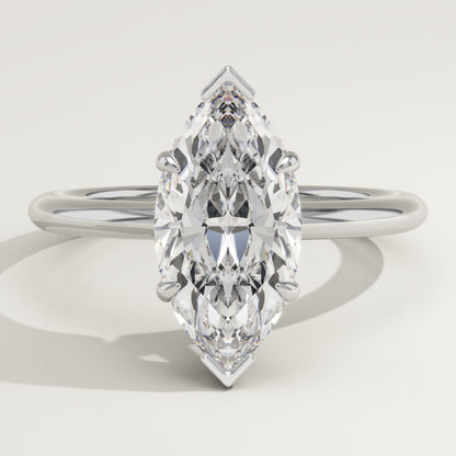 1.75 CT Marquise Cut Solitaire Moissanite Engagement Ring