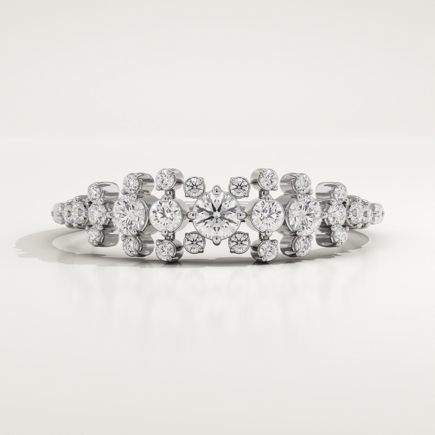 0.278 TCW Round Lab-Grown Diamond Multi Stone Wedding Band