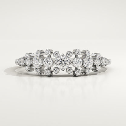 0.278 TCW Round Lab-Grown Diamond Multi Stone Wedding Band