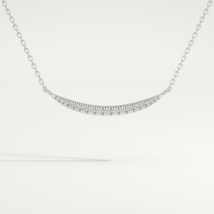 0.091 TCW Round Lab-Grown Diamond Smile Charm Necklace