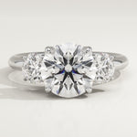 1.5 CT Round Cut Three Stone Lab-Grown Diamond Engagement Ring