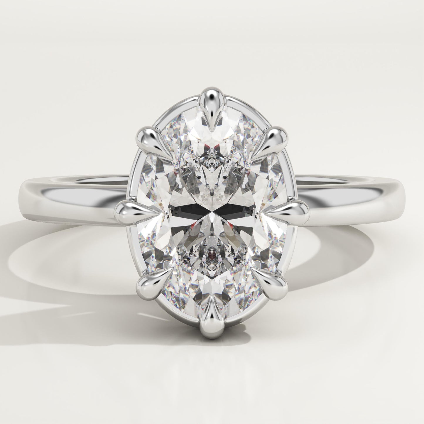 Oval Cut Solitaire Lab-Grown Diamond Engagement Ring