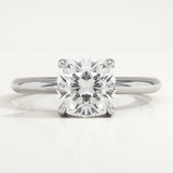 2.0 CT Cushion Cut Solitaire Lab-Grown Diamond Engagement Ring