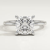 2.0 CT Cushion Cut Solitaire Lab-Grown Diamond Engagement Ring