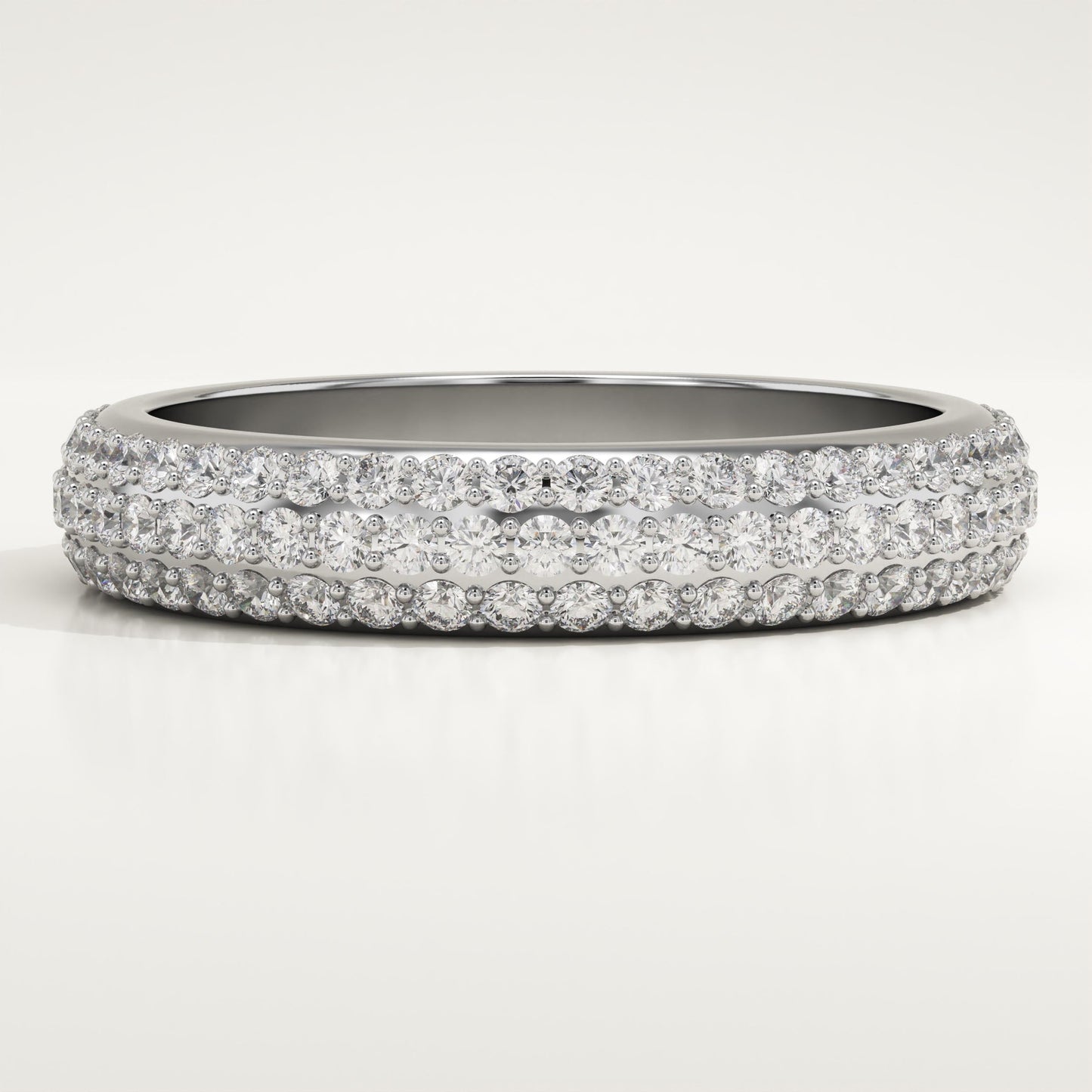 1.73 TCW Round Lab-Grown Diamond Multi Stone Wedding Band