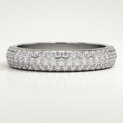 1.73 TCW Round Lab-Grown Diamond Multi Stone Wedding Band