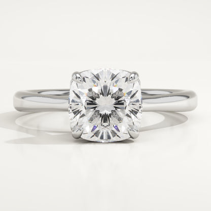 1.75 CT Cushion Cut Solitaire Moissanite Engagement Ring