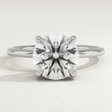 2.0 CT Round Cut Hidden Halo Lab-Grown Diamond Engagement Ring
