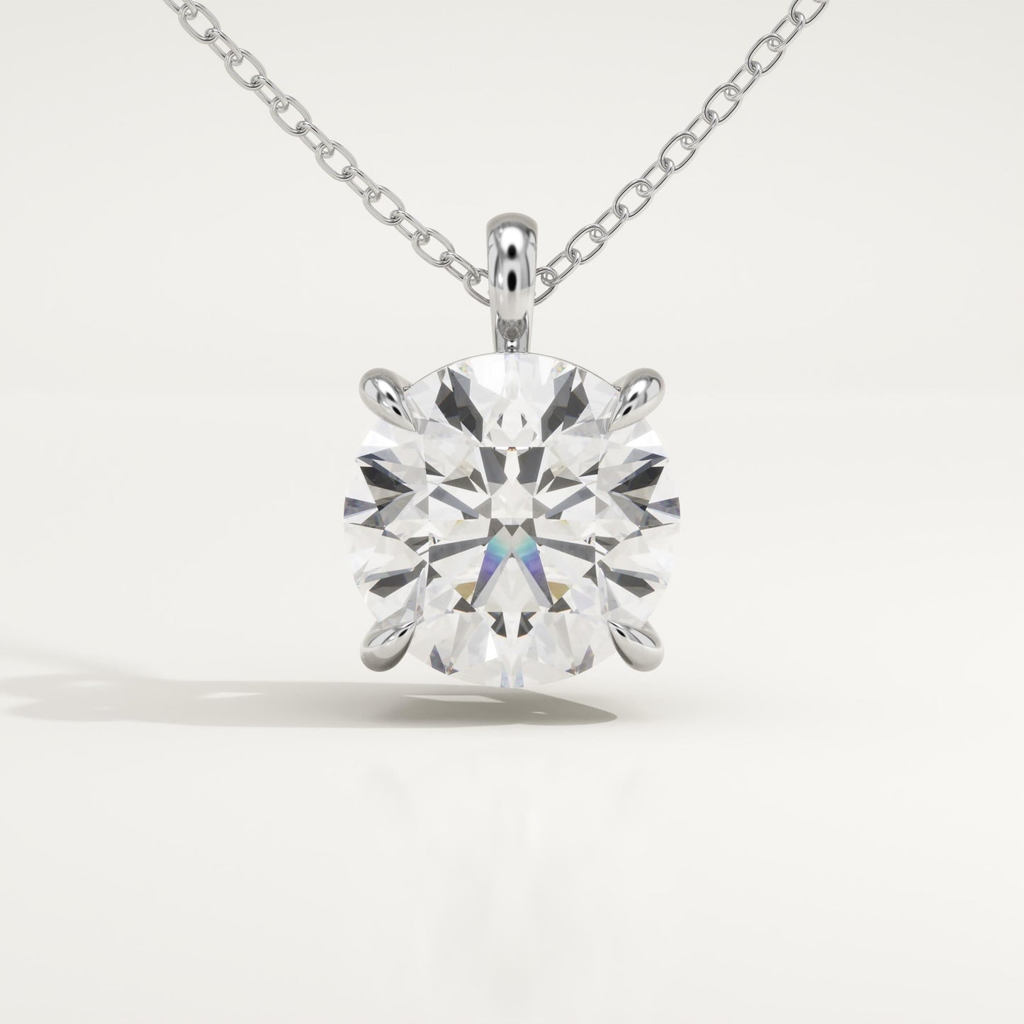 2 CT Round Lab-Grown Diamond Solitaire Necklace
