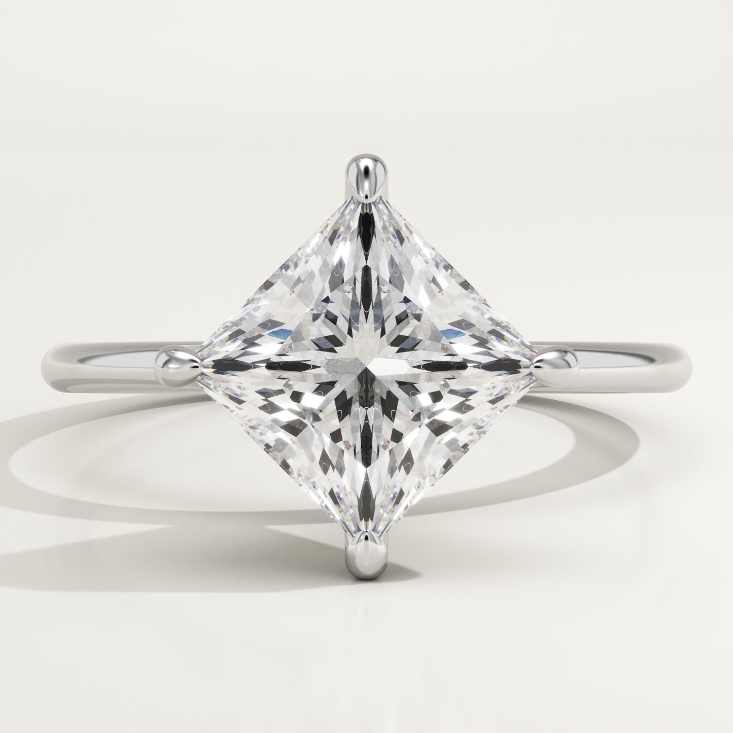 East West Princess Cut Solitaire Lab-Grown Diamond Engagement Ring