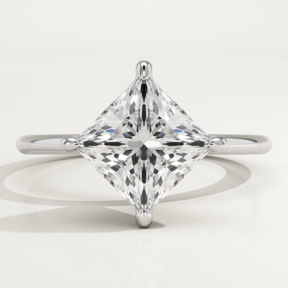 East West Princess Cut Solitaire Lab-Grown Diamond Engagement Ring