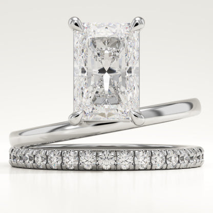 Radiant Cut Pave Lab-Grown Diamond Engagement Ring