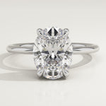 2.0 CT Oval Cut Hidden Halo Lab-Grown Diamond Engagement Ring